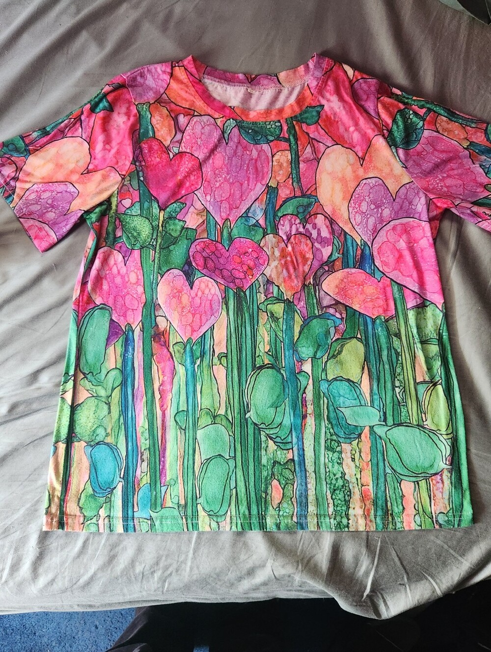 Heart Flower Art T-shirt